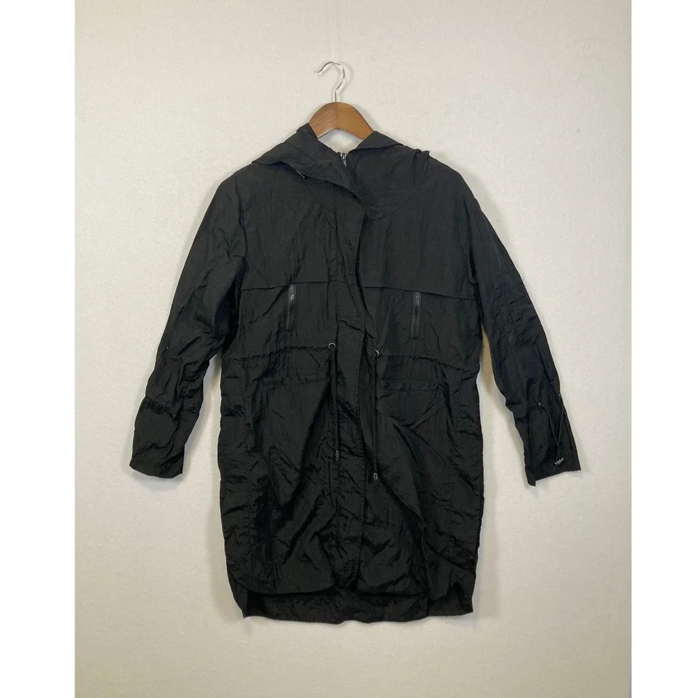 TOPFEELING‎ Ladies Black Lightweight Hooded Anorak Jacket Style M
